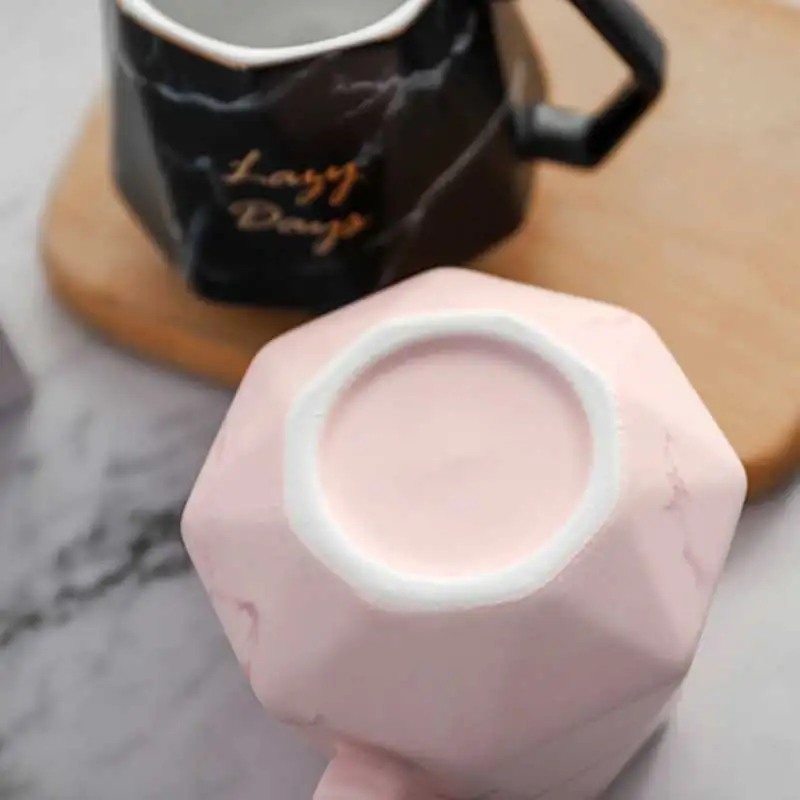 Hot Nordic Mug Cup Marble Texture Ceramic Large Capacity Coffee Tea Drinking Cup FQ-ing