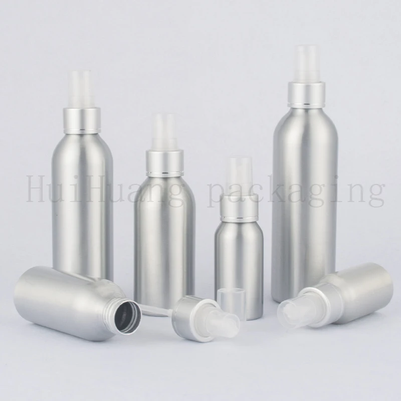 

50/100/120ml Aluminium Spray Bottle Fine Mist Pump Atomizer Empty Metal Mouse Perfume Cosmetic Containers Packaging Makeup Tool