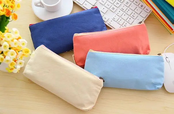 Симпатичный тканевый чехол с двойной молнией и цветочным рисунком для