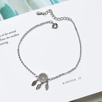 Женский браслет на щиколотке из стерлингового серебра 925 пробы ювелирные изделия