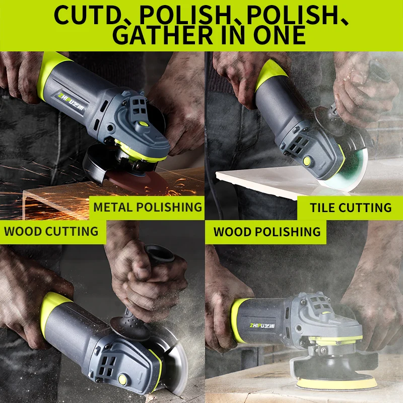 Zipu 1300 Вт Бытовая полировальная машина ручная шлифовальный станок шлифовальная