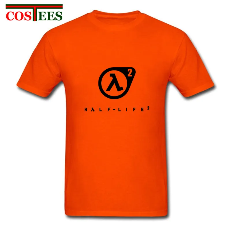 2018 Повседневная модная футболка homme Half Life с логотипом мужская из хлопка принтом