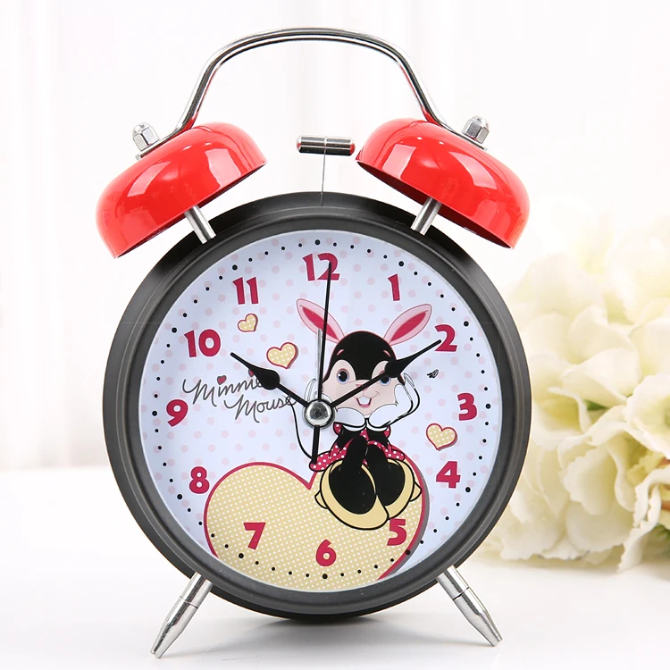Металлический двойной Звонок большие мелодии мультяшный будильник современные