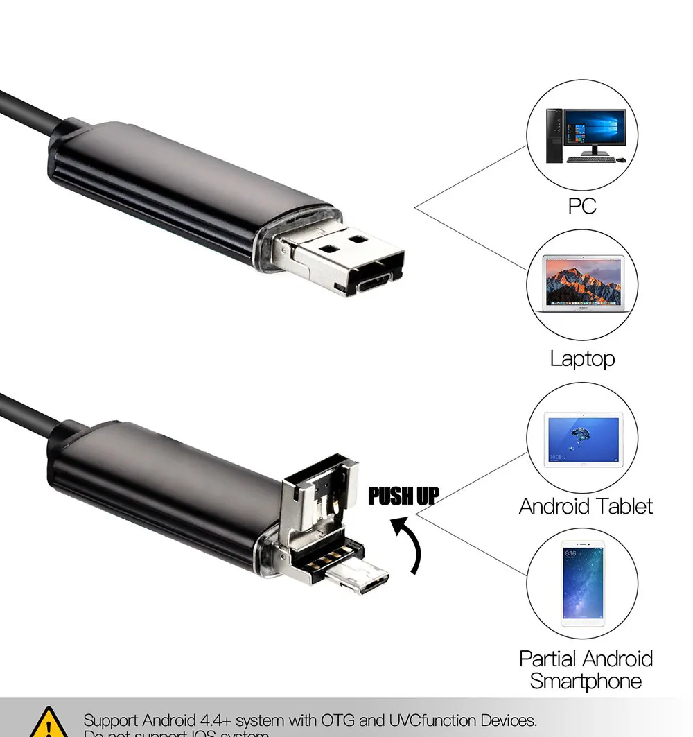 5 м 10 м Водонепроницаемый эндоскоп HD Гибкая камера 5,5 мм 7 мм объектив USB осмотр светодиодный Borescopefor Android телефон ПК endoscopio
