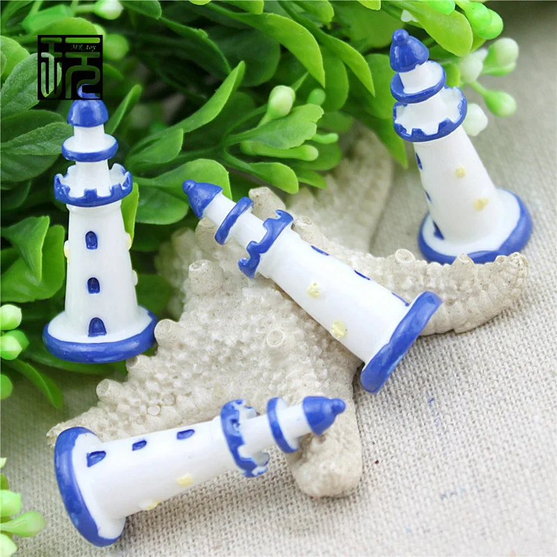 Пластиковый Маяк башня мини-Сказочный Сад миниатюрные гномы DIY