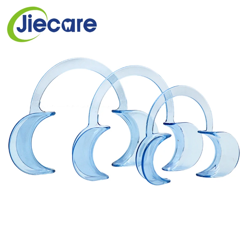 

9 PCS Dental Material Mouth Orthodontic Dental Teeth Whitening Cheek lip Retractor Mouth Opener C-Shape Blue/Transparent