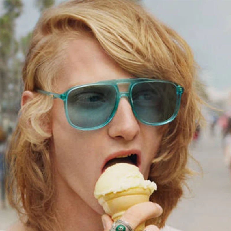 Новинка 2019 модные мужские очки в цветной оправе солнцезащитные с двойным лучом