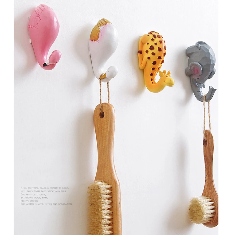 Креативная форма мультфильм животных самоклеящийся крючок Одежда ключ