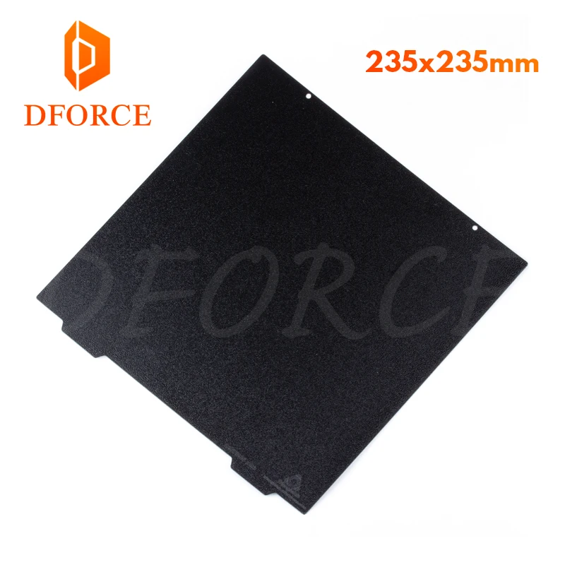 DFORCE 235X235 ender 3 двухсторонняя текстурированная PEI пружинная стальная пластина с