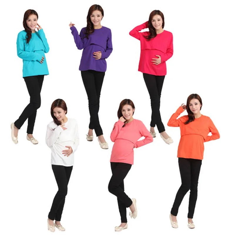 Moms Fashion Pregnancy Maternity Clothes Tops/T-shirt Breastfeeding Shirt Nursing Tops for Pregnant Women | Мать и ребенок