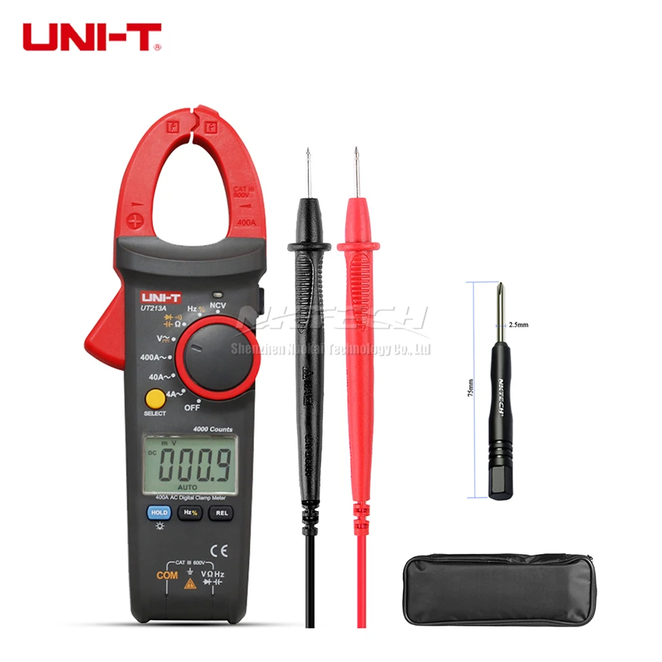 UNI-T цифровой клещи UT213C UT213B UT213A True RMS мультиметр Авто Диапазон температуры AC DC Амперметр Res емкость Freq NCV - Цвет: UT213A Resistance Hz