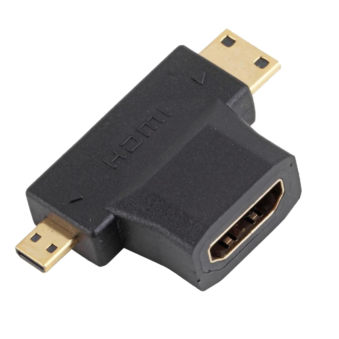 Centechia портативный HDMI Женский к мини микро Мужской V1.4 90 градусов 3 в 1 адаптер