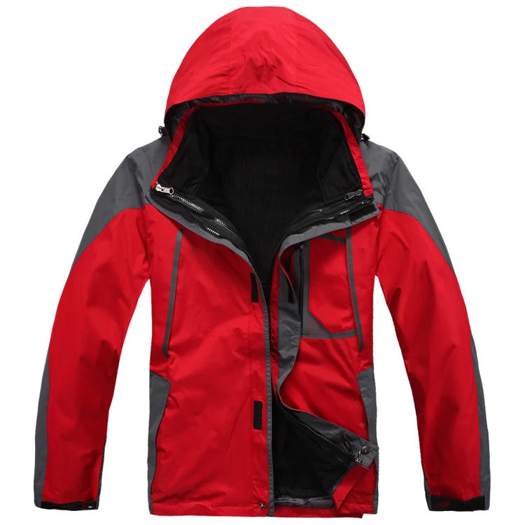 outdoor sports autumn winter clothing men hooded jacket ice skiing camping climbing breathable jackets removable liner (C002) | Спорт и