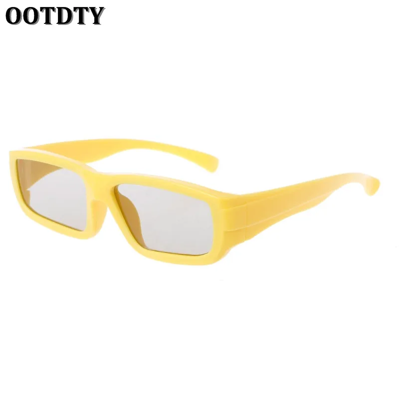 Yellow Детский размер круговой поляризованный пассивный 3D очки для реального D 3D ТВ кино - Цвет: Yellow