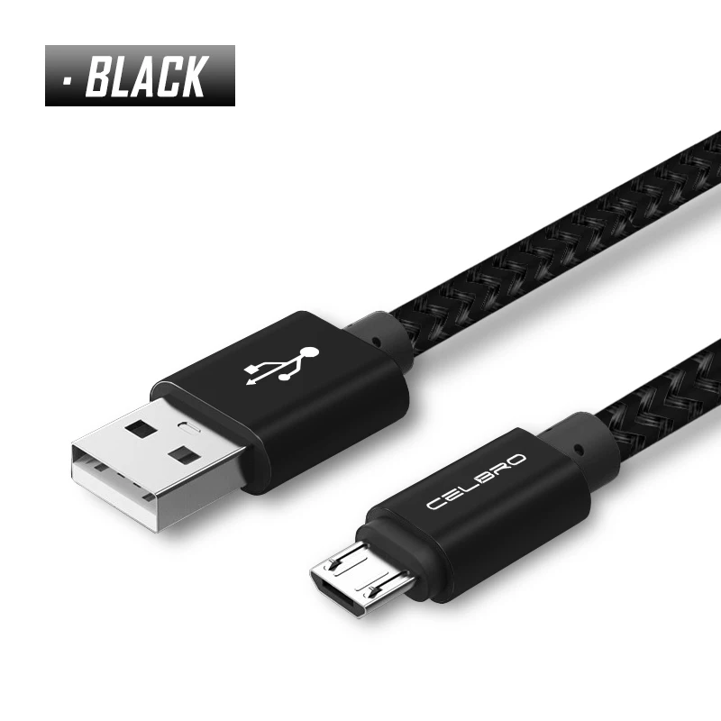 Black Cable 2 м/3 м Micro Зарядка через usb Кабель Micro-usb кабеля для передачи данных 20 см короткий usb кабель для Xiaomi Redmi Note 6 5 Pro 4x4 Meizu кабель для зарядного устройства - Цвет: Black Cable