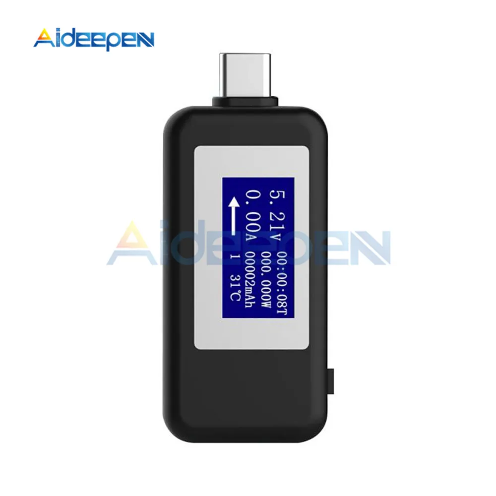 USB-тестер типа C цифровой вольтметр постоянного тока измеритель напряжения