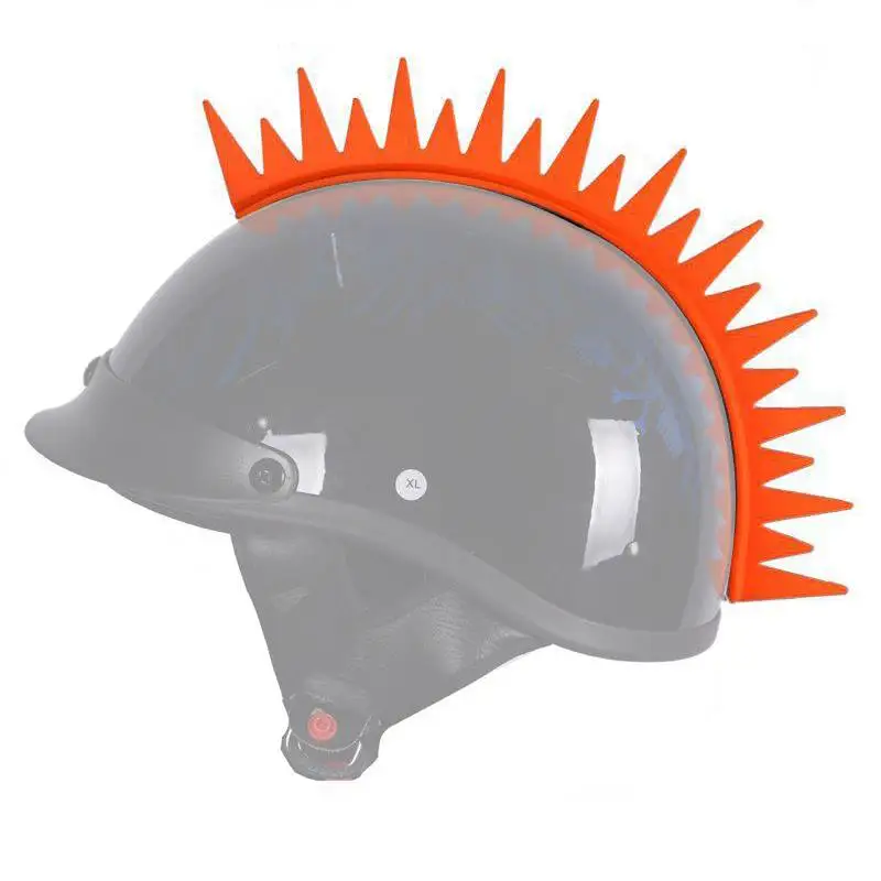 Warhawk Мото шлем аксессуар Cuttable Резина Mohawk/шипы мотоцикл грязи велосипед шлем пилы для снегоходов крейсеров - Цвет: Оранжевый