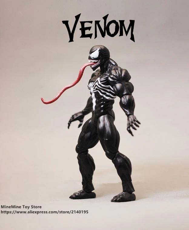 DISNEY Marvel оригинальная 18 см яда из человека паука ПВХ Мини кукла аниме фигурка