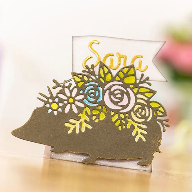 Floral Hedgehog Cutting Dies Scrapbooking Craft Decoration DIY Card Album Making Template Embossing Die Cut New 2019 | Дом и сад