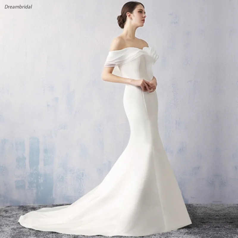 Dreambridal New Arrival Mermaid Prom Dresses 2017 Elegant Short Sleeves Sweetheart Long Evening Dress Formal Party Gown | Свадьбы и