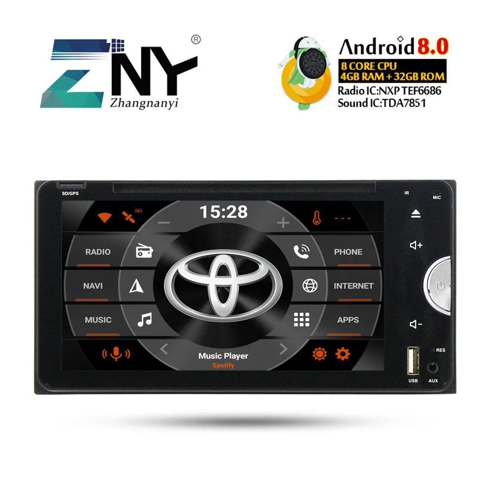 KD-6953 4 Гб+ 64 Гб 6,9" Android 9,0 автомобильный стерео gps DSP для Toyota Corolla Camry RAV4 Highlander Land Cruiser Fortuner Innova Vitz Hilux - Цвет: KD-6953