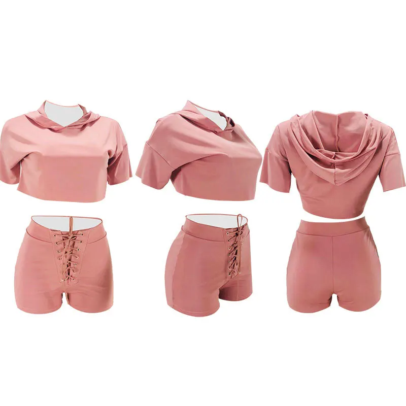 2 шт Для женщин спортивный костюм толстовки Урожай футболка и шорты комплекты