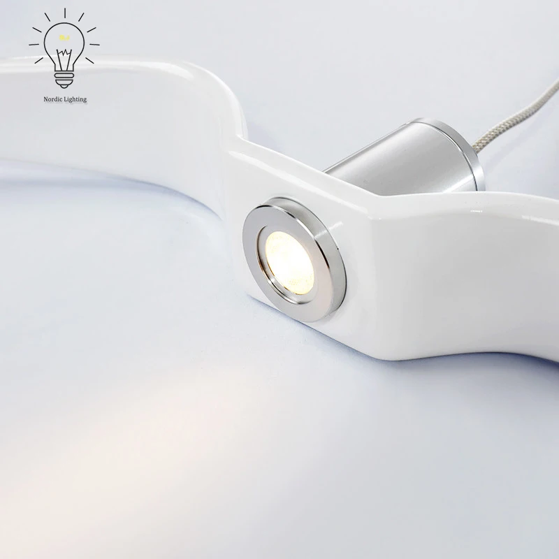 Ночная Чайка с птицами подвесной светильник из смолы креативные подвесные