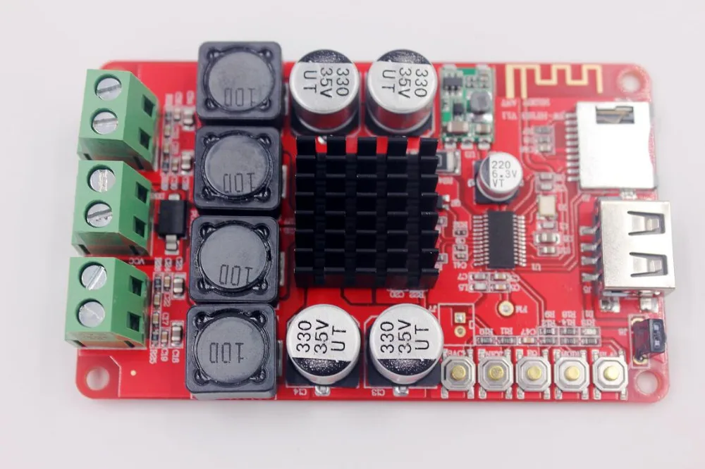 TPA3116 50W+50W Bluetooth Receiver Amplifier Board Audio Music TF card U flash disk decoding player with remote control | Электроника
