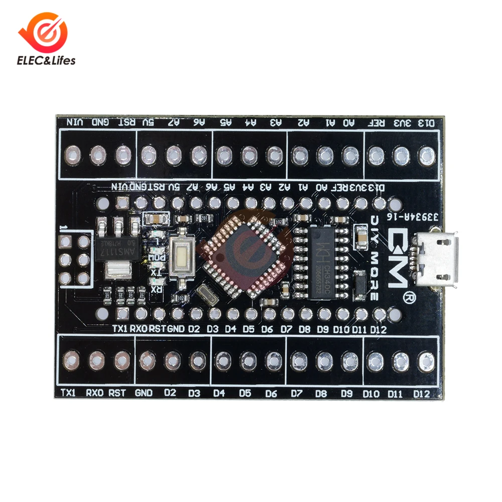 Контроллер CH340 NANO V3.0 ATMEGA328P CH340G nano 3 0 V3 2 в 1 микро USB терминал экран адаптер плата