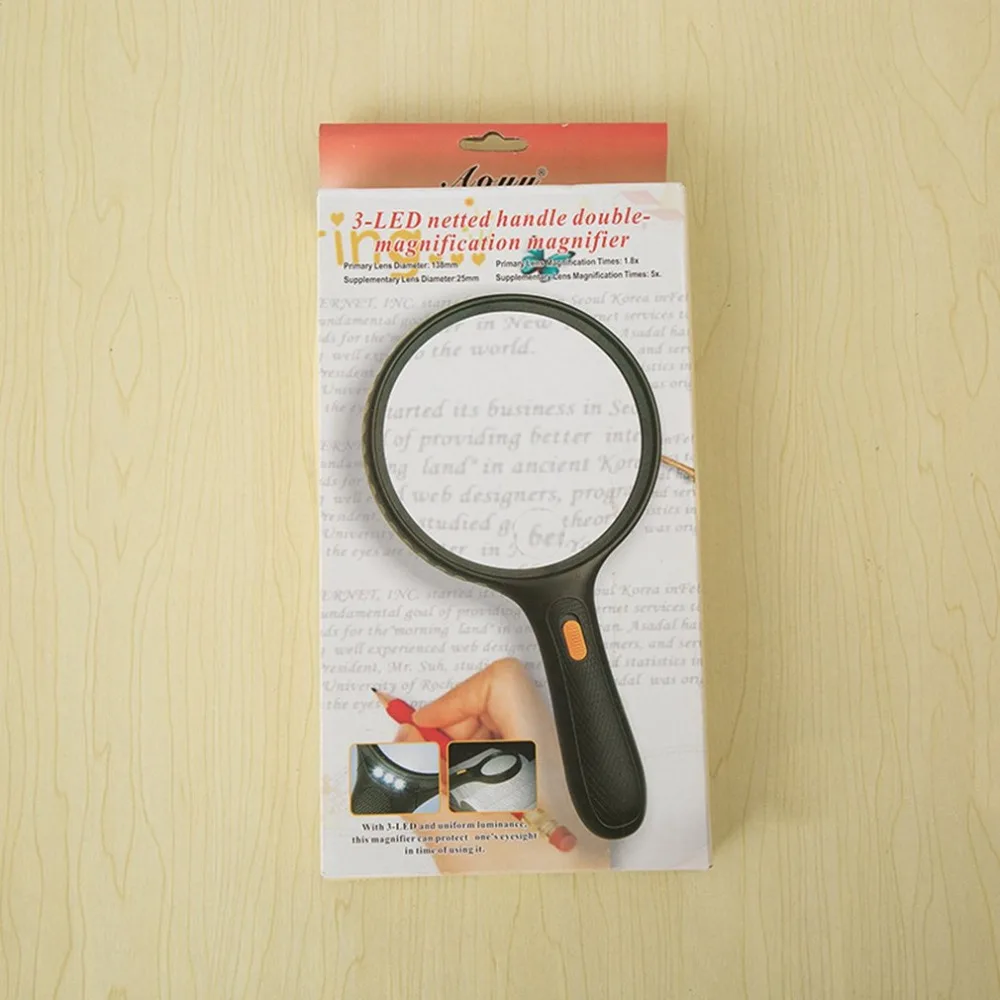 OUTAD Large Lens Handheld Magnifier With Led 9986e Magnifying Glass For Jeweler Coins Stamps | Инструменты