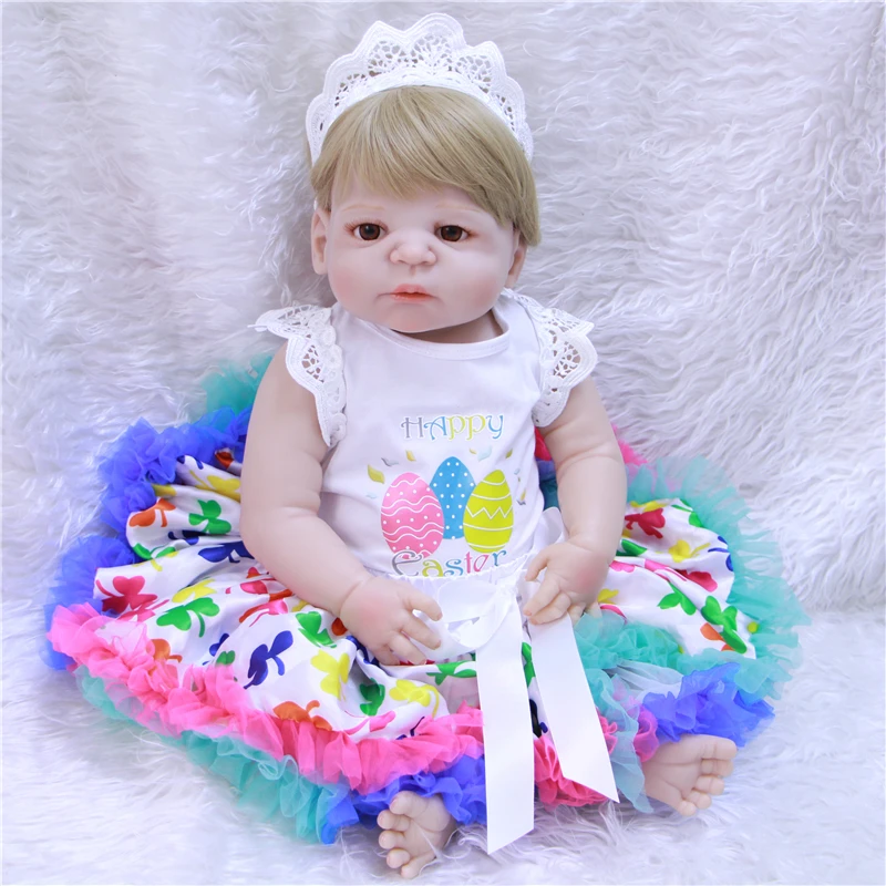 

Reborn dolls for sale 22"full body silicone reborn baby dolls toys for children gift Bebes reborn menina bonecas can enter water