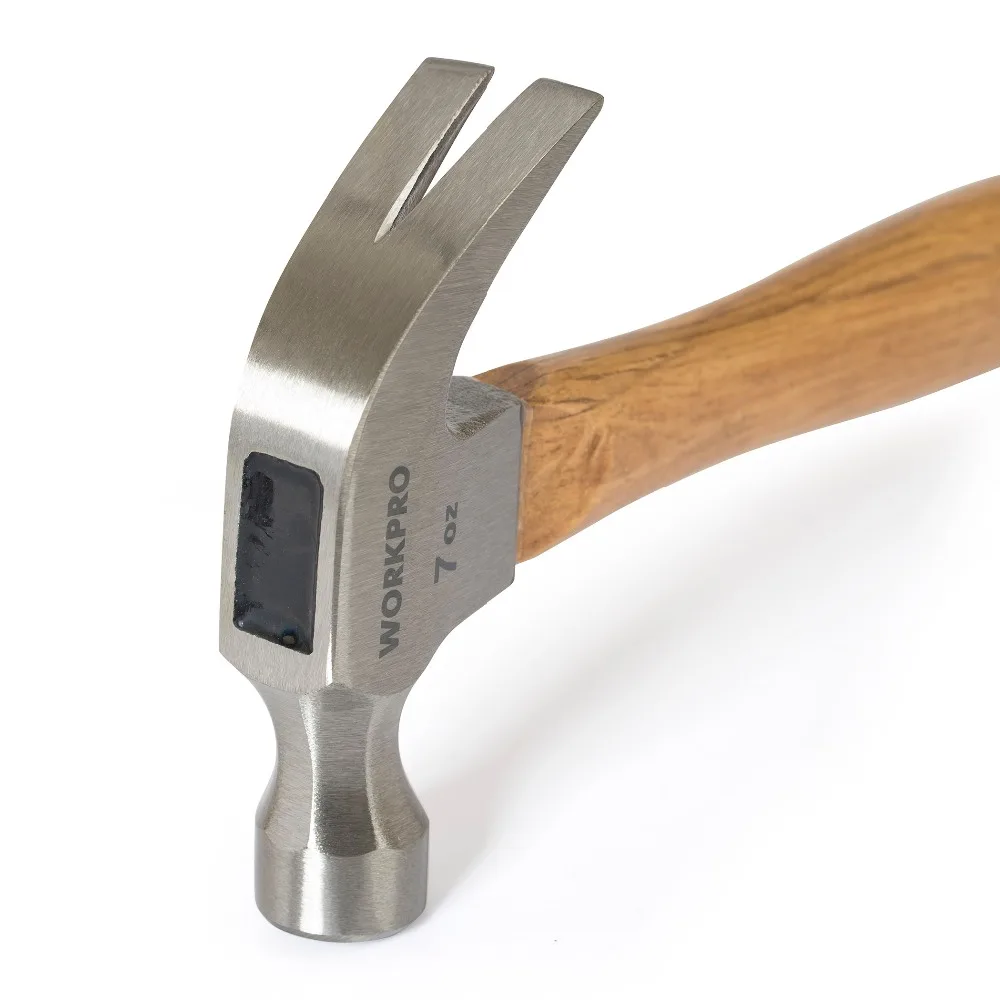 Бесплатная доставка изогнутый молоток WORKPRO 7 унций с деревянной ручкой|hammer