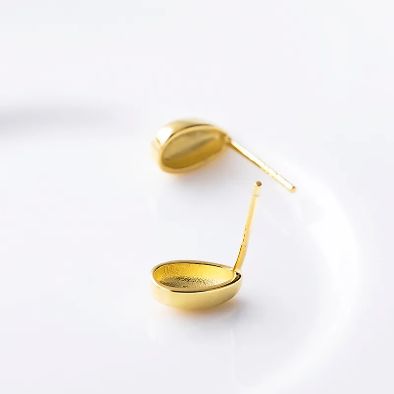 Серьги-гвоздики геометрической формы из серебра 100% пробы гипоаллергенные |