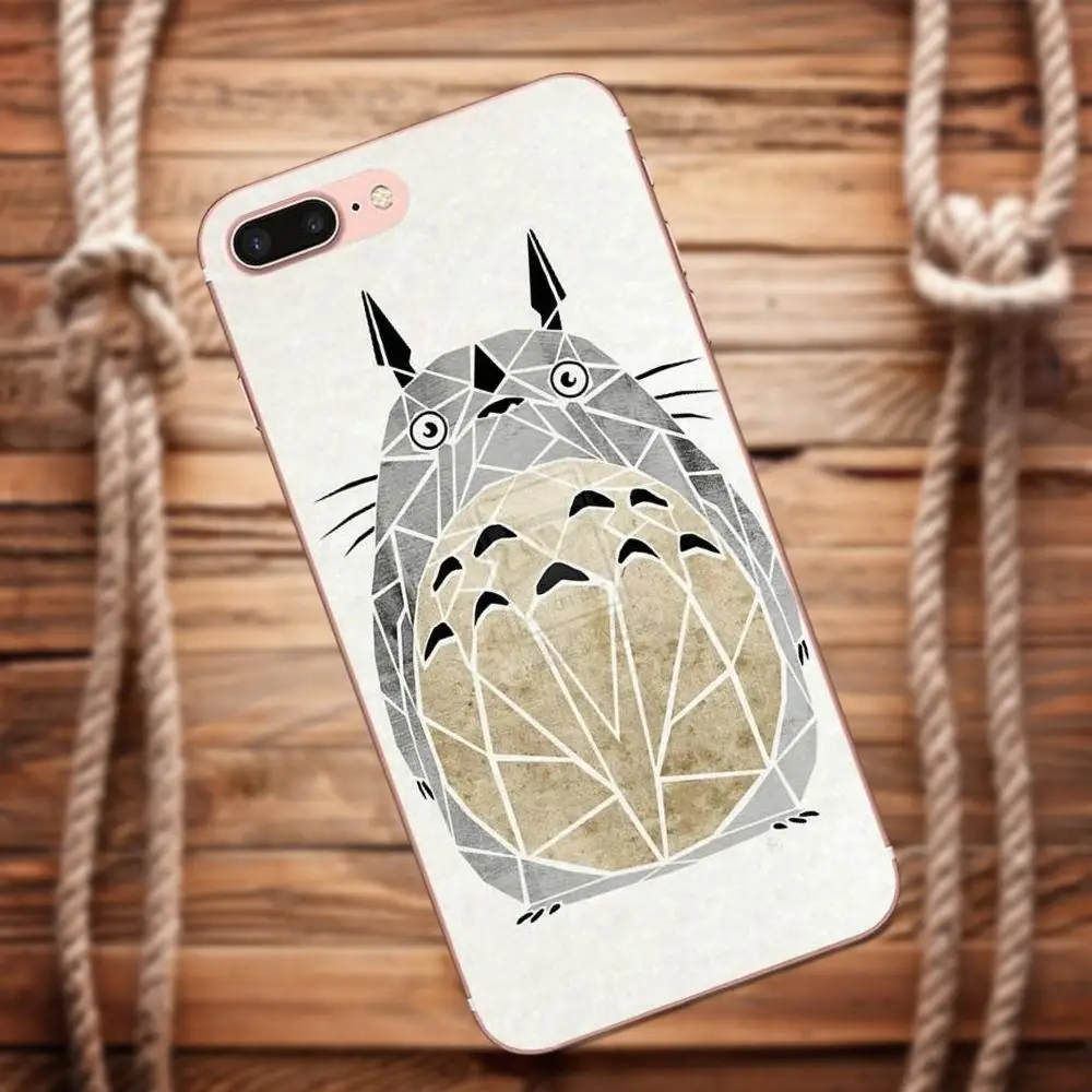 Vvcqod милый мультяшный Тоторо для iPhone X 4 4S 5 5C 5S SE 6 S 7 8 Plus Moto G G2 G3 Diy Роскошный защитный