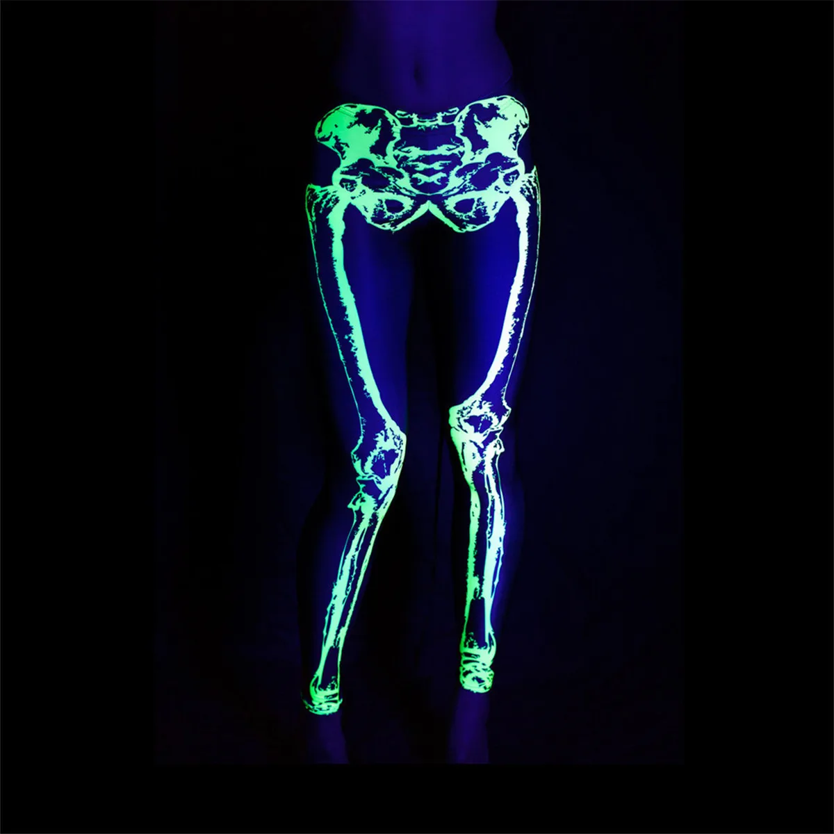 

Leggings Jeggings 2017 Women Leggings 3D Fashion Fluorescence bones Fitness Trousers Workout Wear Slim Deportivas Mujer Capris