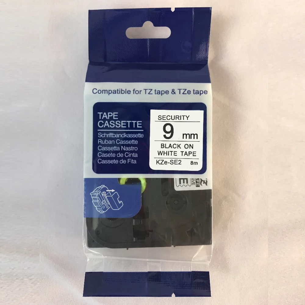 Security label tape TZe-FA3 tz FA3 tze FA3 tz-FA3 tzFA3 tzeFA3 SE2 ткань синий на белом железе ленты для brother Принтеры этикеток - Цвет: Security label tape