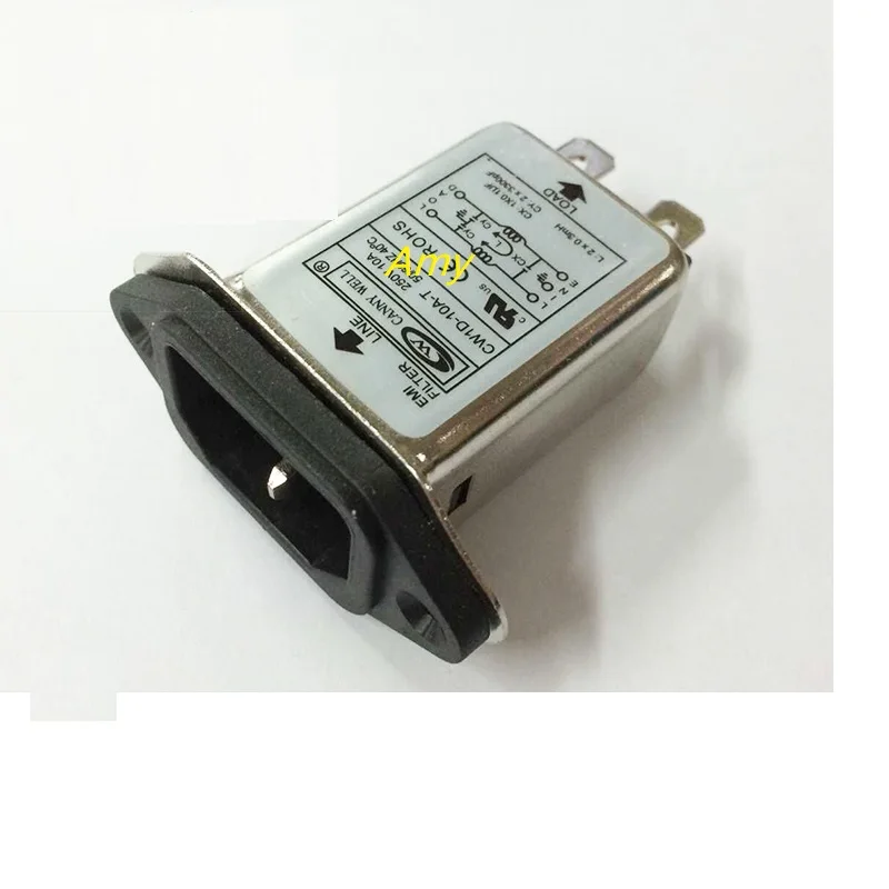 Мощный EMI фильтр CW1D 1A 3A 6A 10A однофазный Т Разъем AC 220 В|emi filter|power emi filterfilter socket |
