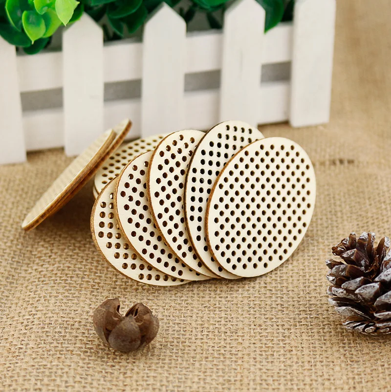 20 шт мини Вышивка обод кольцо/Сердце/Овальная форма деревянный крестиком чип