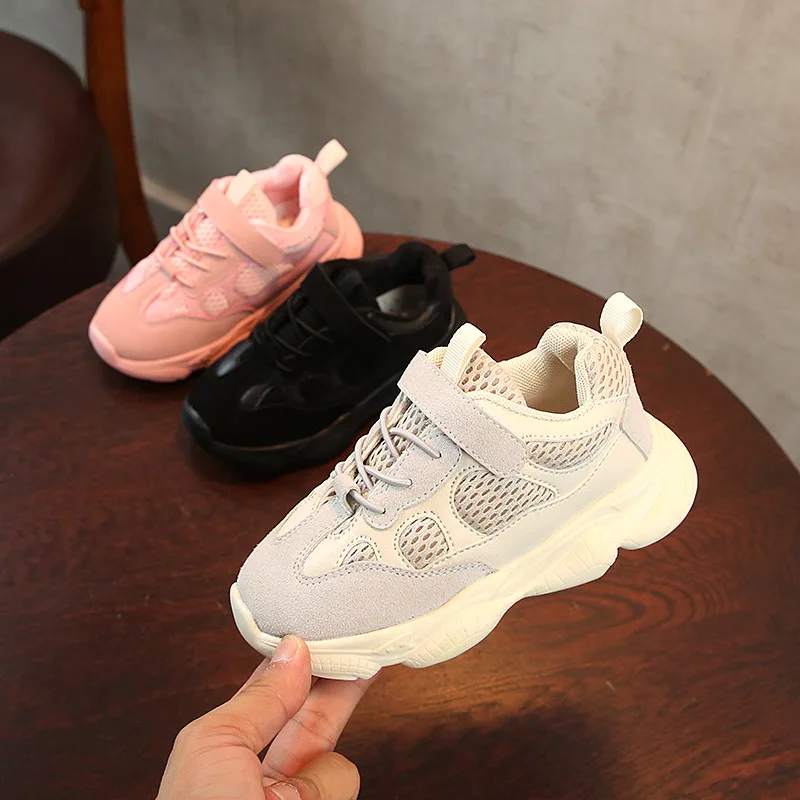 AFDSWG сетчатая дышащая обувь для маленьких детей черная детская бега Розовая