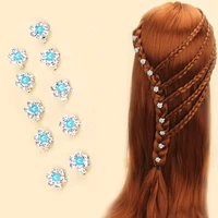 10pcslot colorful crystal wedding bridal hair pins flower clip hairpins headdress decoration fashion jewelry accessories