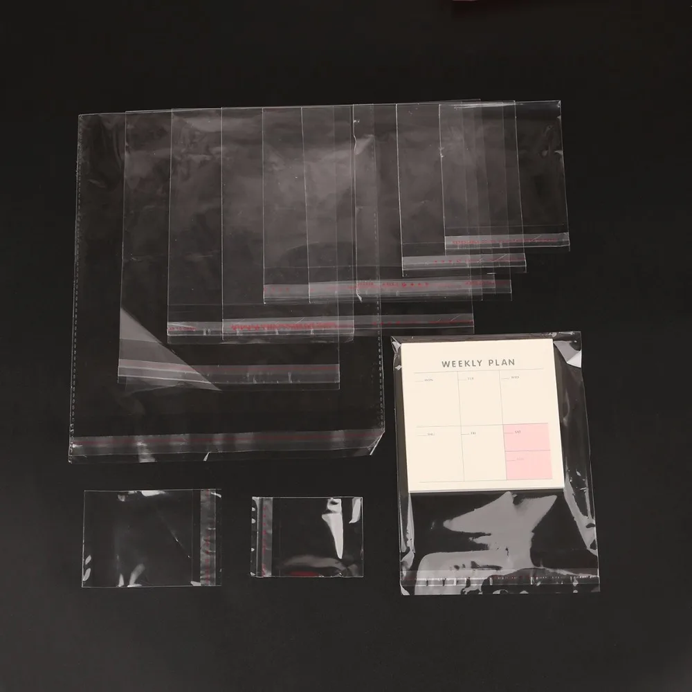 Пакеты для хранения прозрачные самоклеящиеся пластиковые упаковочные пакеты