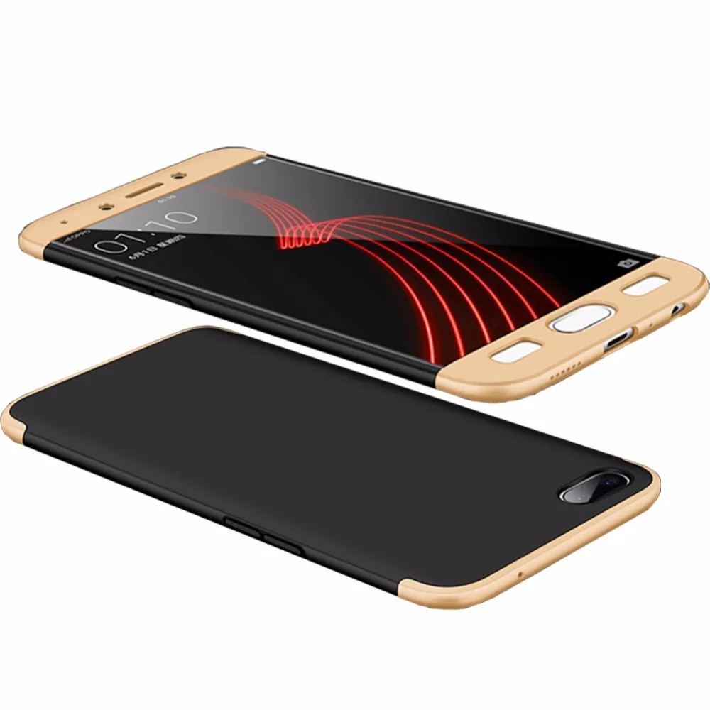 360 Full Protection Shockproof Case For OPPO A77 Hard Matte Back Cover Fundas with soft clear case gift |
