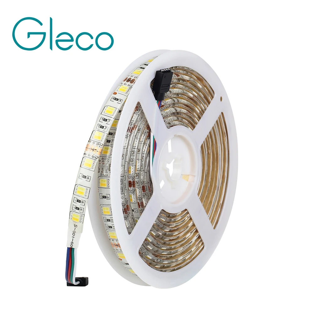 Светодиодный светильник DC 12 В 5050 60 s/m 5 м/лот белый/теплый белый/CCT белый + теплый в