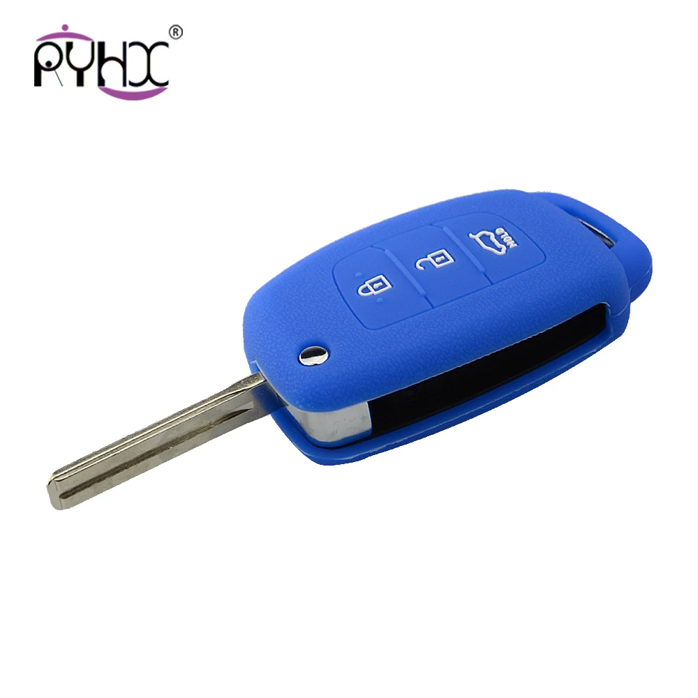 Моющийся 3 кнопки флип силиконовый для ключа автомобиля чехол hyundai ix45 i10 i20 i30 ix25 ix35