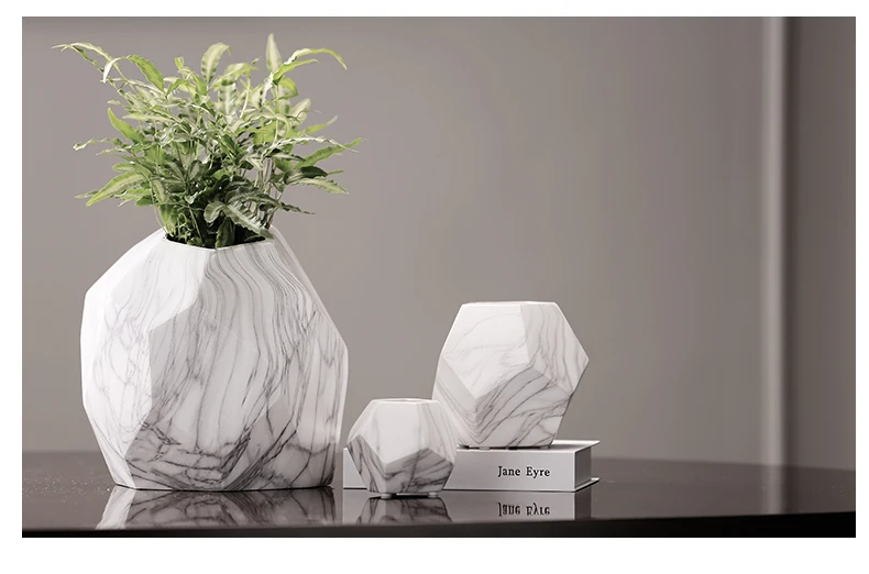 Нерегулярные Декор дома цветочные горшки керамические вазы мраморный зерна вены