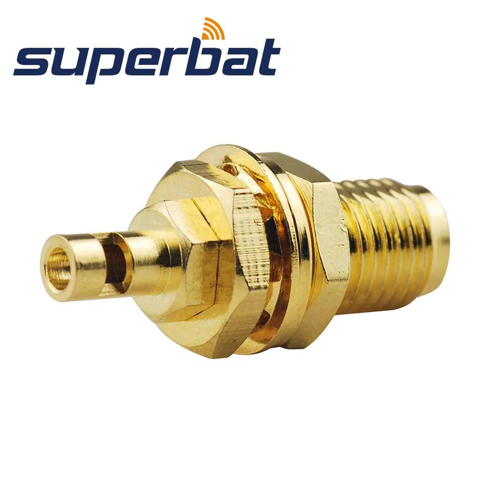 Superbat SMA Solder Female Bulkhead Straight RF Coaxial Connector for 1.37mm Cable,RG178