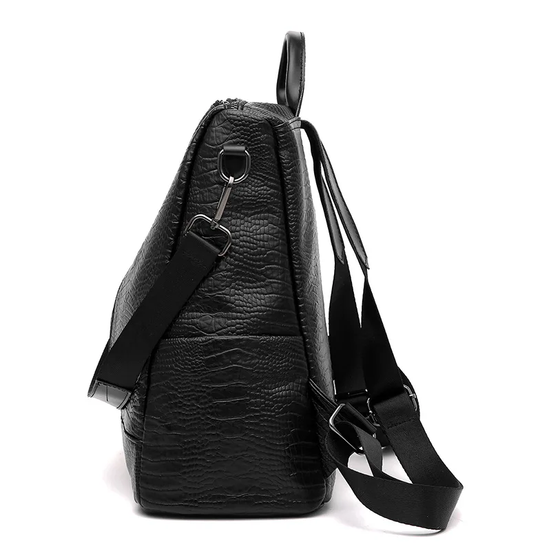 Крокодил Женщины кожаный рюкзак большой для отдыха женские рюкзаки девочек