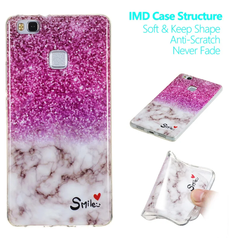 Fashion Geometric Marble Soft TPU Silicone Case Phone Bags Cover Shell Hull Coque Fundas for HUAWEI P8 Lite P9 mini 2017 | Мобильные