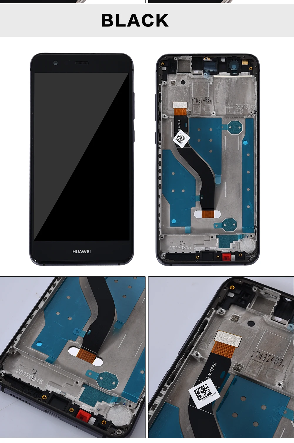 Для huawei P10 Lite P10Lite WAS-LX2J WAS-LX2 WAS-LX1A WAS-L03T WAS-LX3 ЖК-дисплей Дисплей кодирующий преобразователь сенсорного экрана в сборе с рамкой