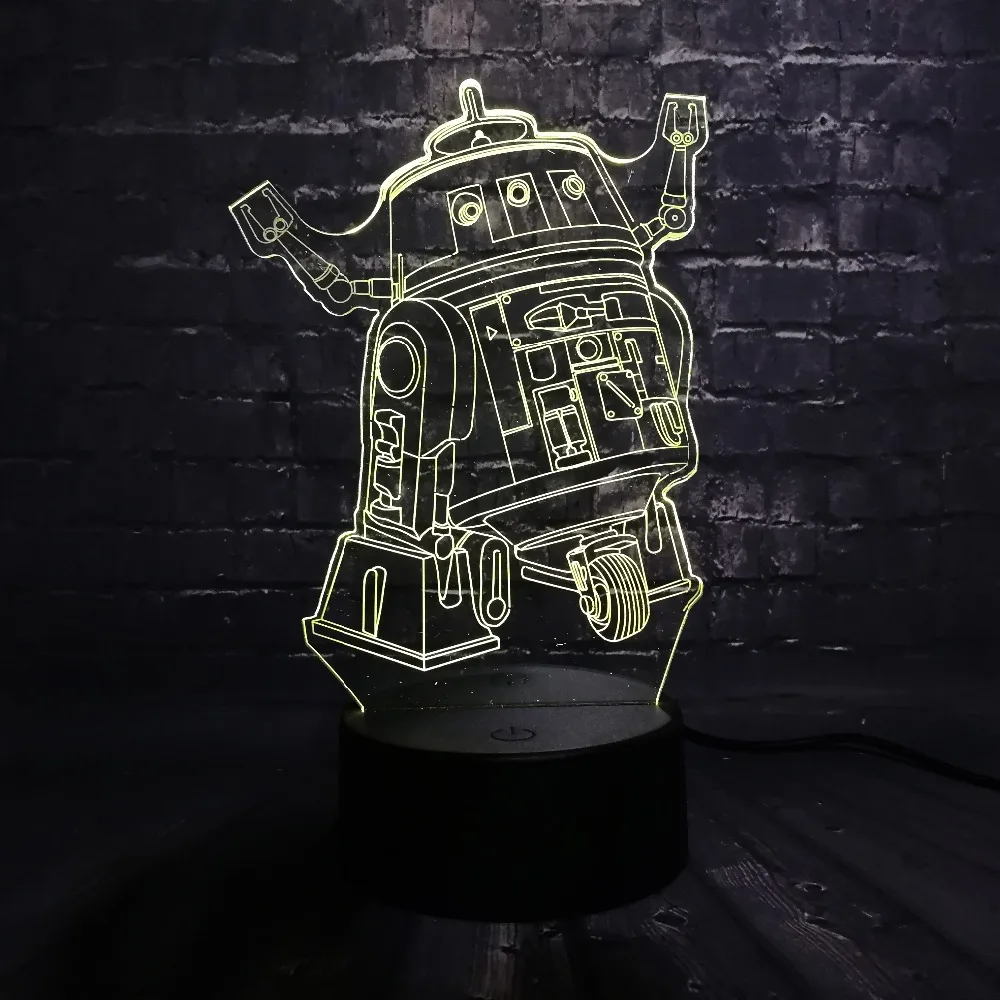 Фото Светодиодный ночник R2D2 Q декоративная лампа для спальни светсветильник льник сна Светодиодный ночник R2D2 Q декоративная лампа для спальни светсветильник льник сна